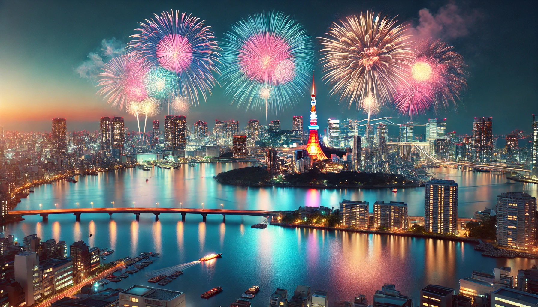 湾岸エリア、花火、品川区【アシママ】