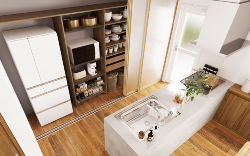 冷蔵庫隠せる樹脂パネル